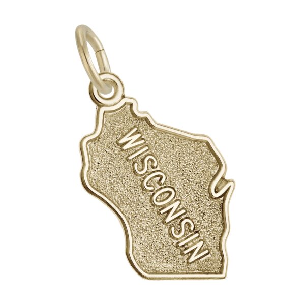 Wisconsin Map Charm