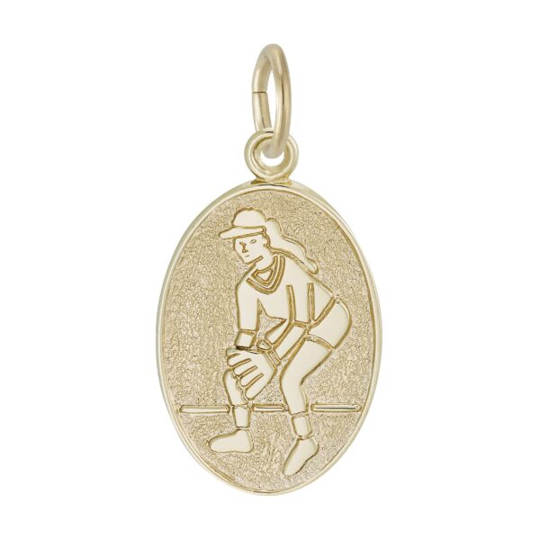 Softball Oval Disc Charm