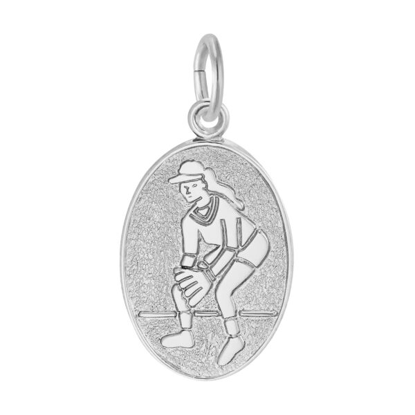 Softball Oval Disc Charm