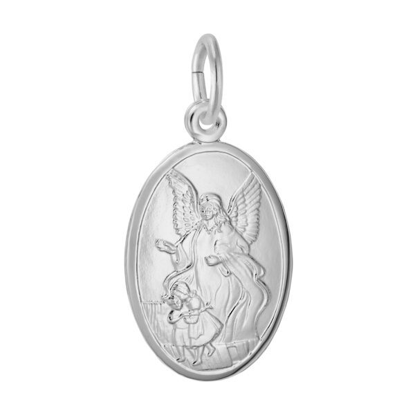 Guardian Angel Oval Disc Charm
