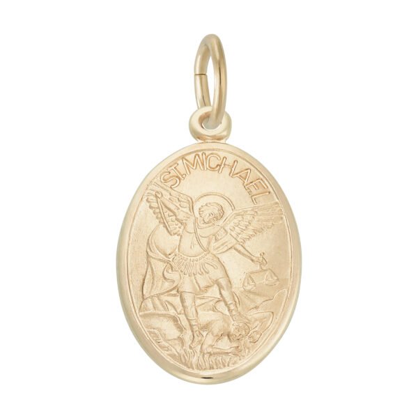St. Michael Oval Disc Charm