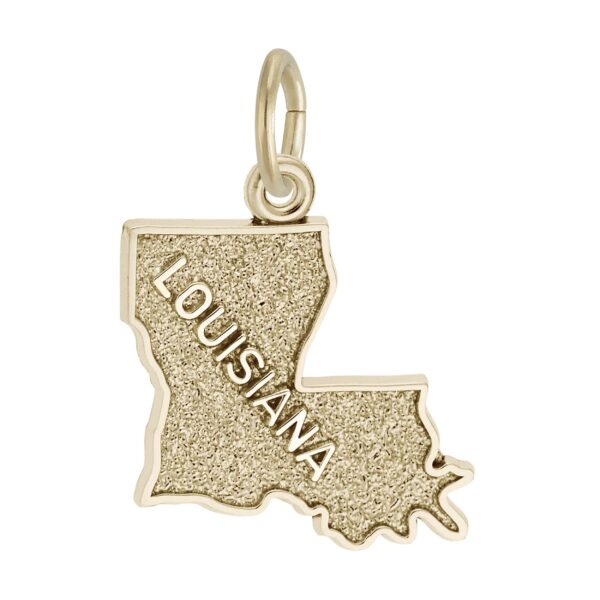 Louisiana Map Charm
