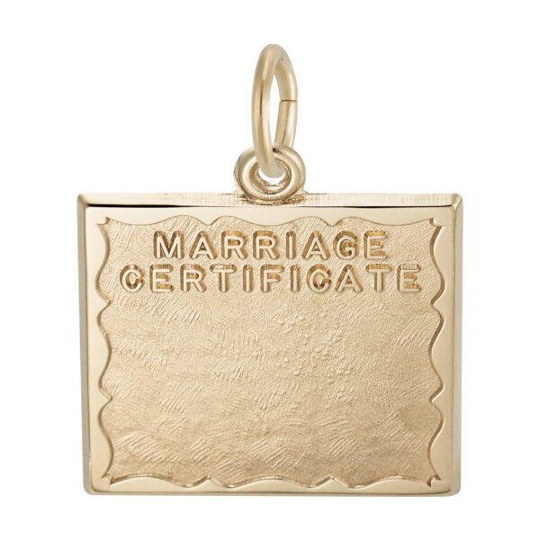 Marriage Certificate Charm
