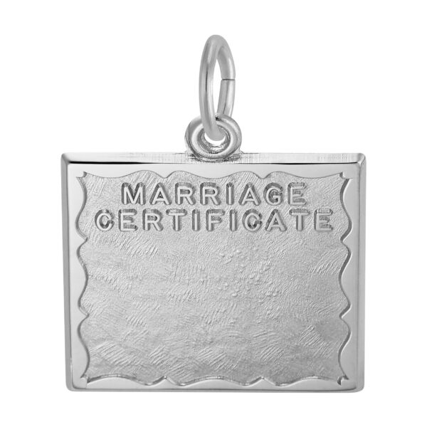 Marriage Certificate Charm
