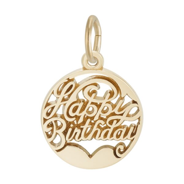 Happy Birthday Open Disc Charm