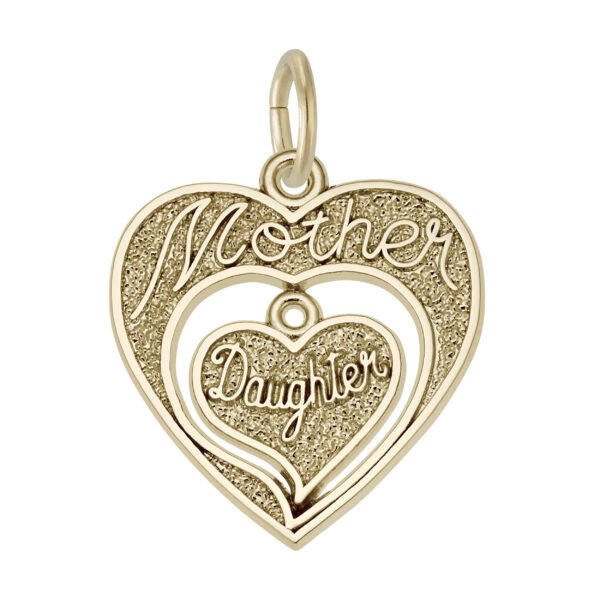 Mother Daughter Hearts Charm