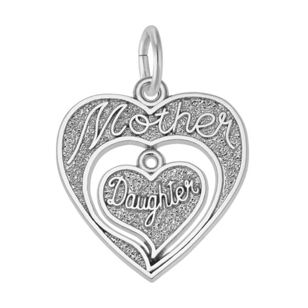 Mother Daughter Hearts Charm