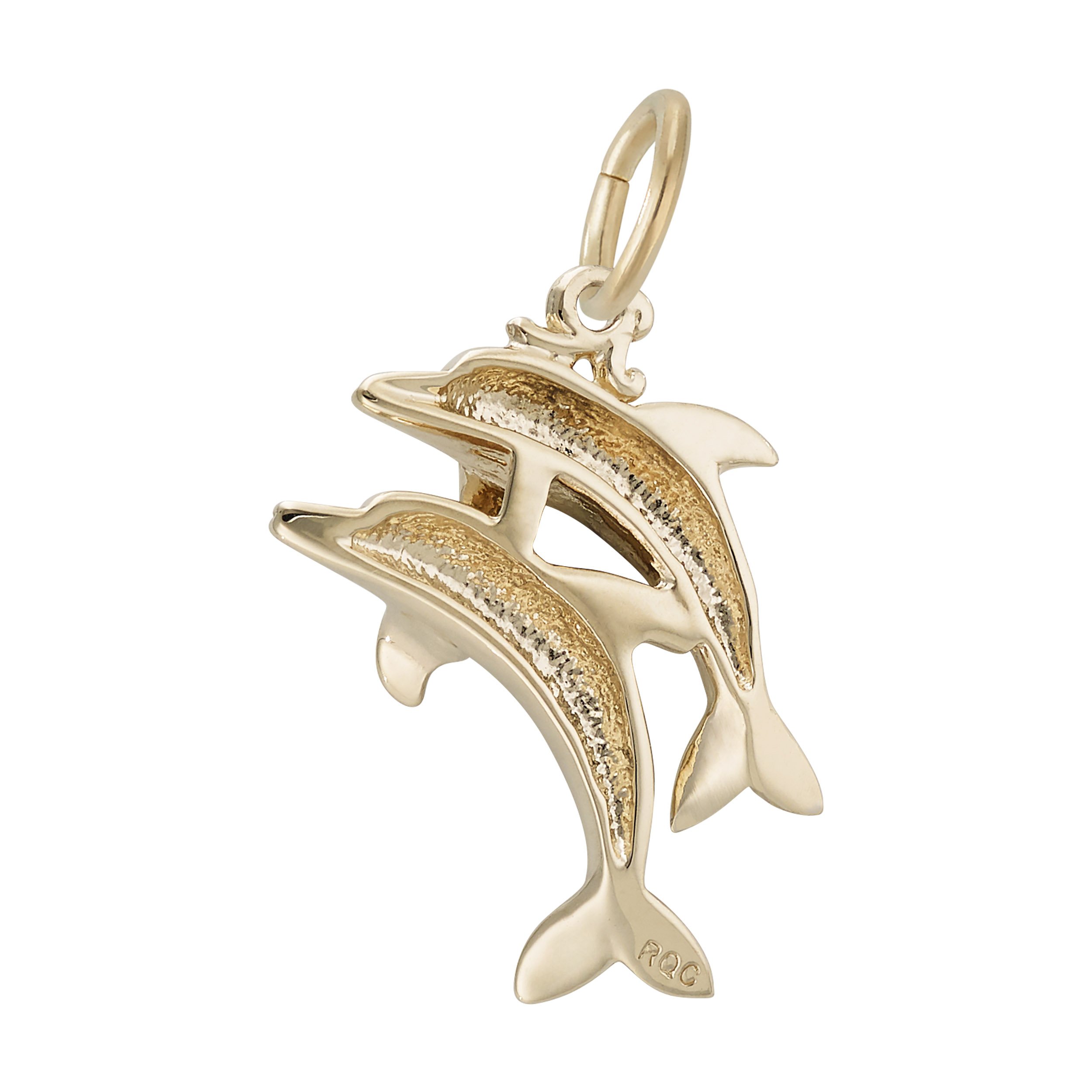 Two Dolphins Jumping Charm - Image 3
