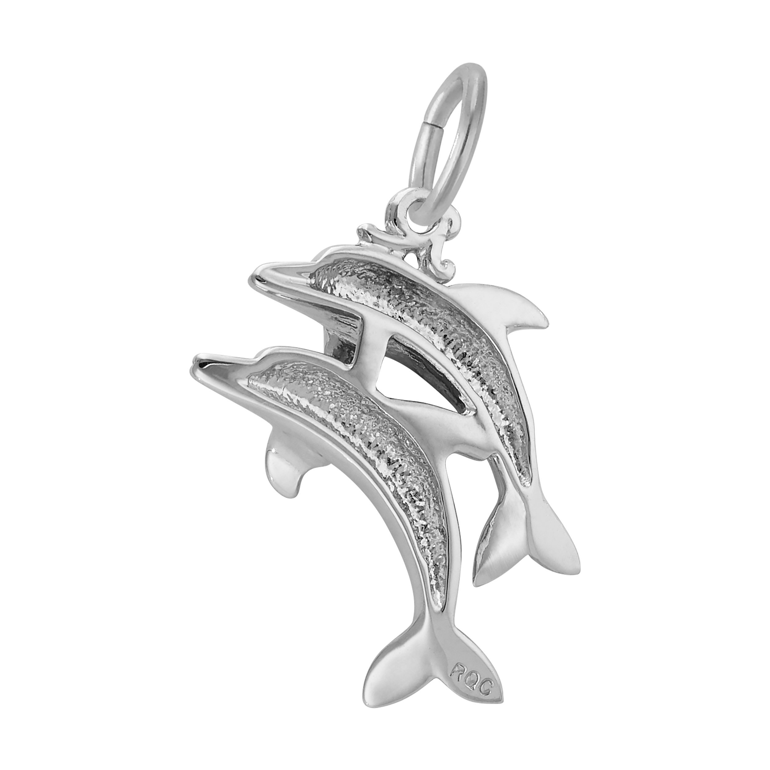 Two Dolphins Jumping Charm - Image 2