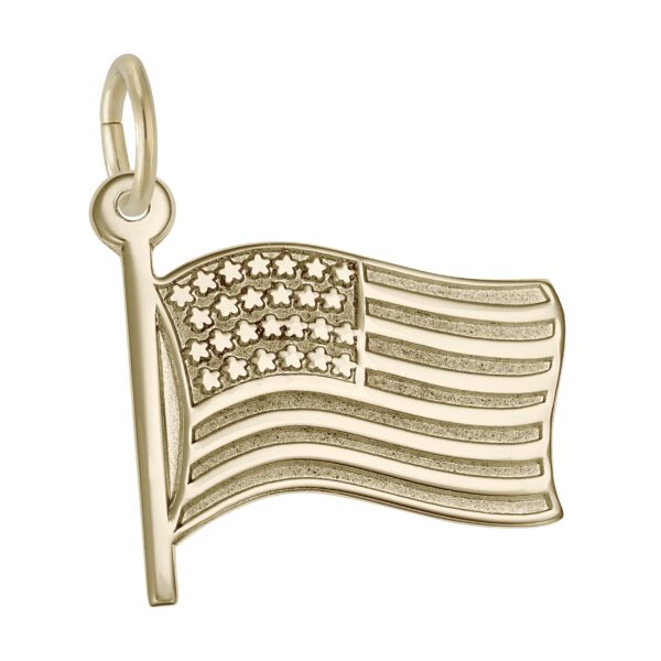 Waving American Flag Charm