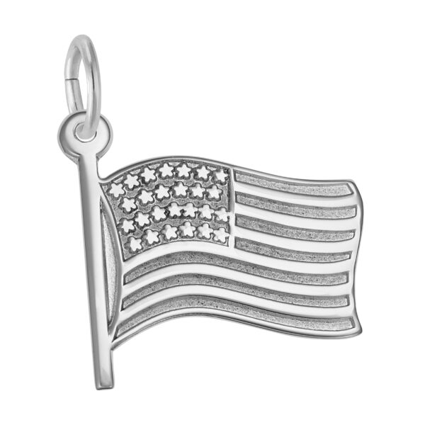 Waving American Flag Charm
