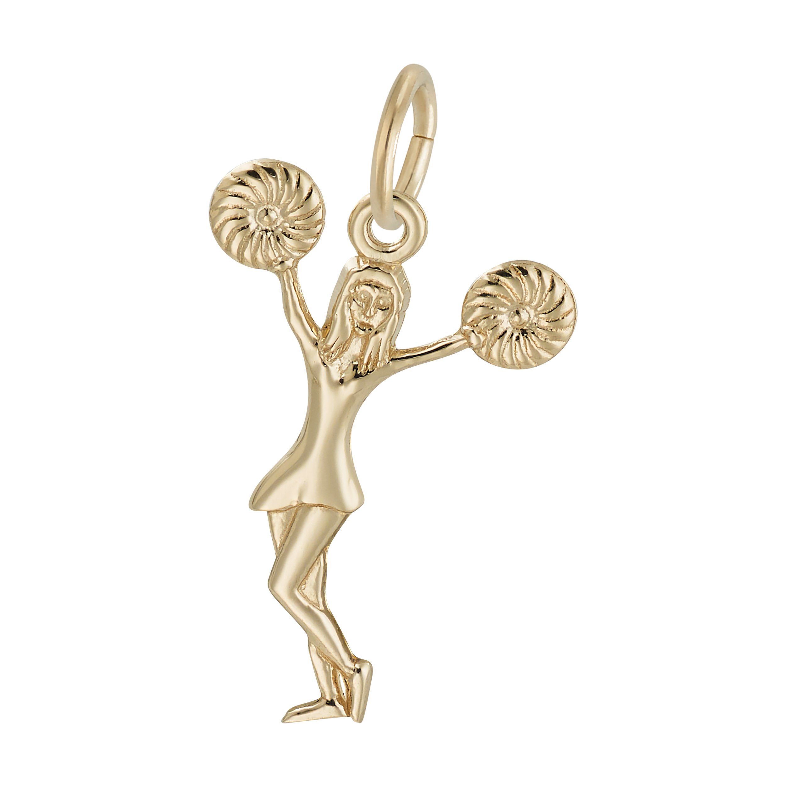 Cheerleader with Pom Poms Charm - Image 3