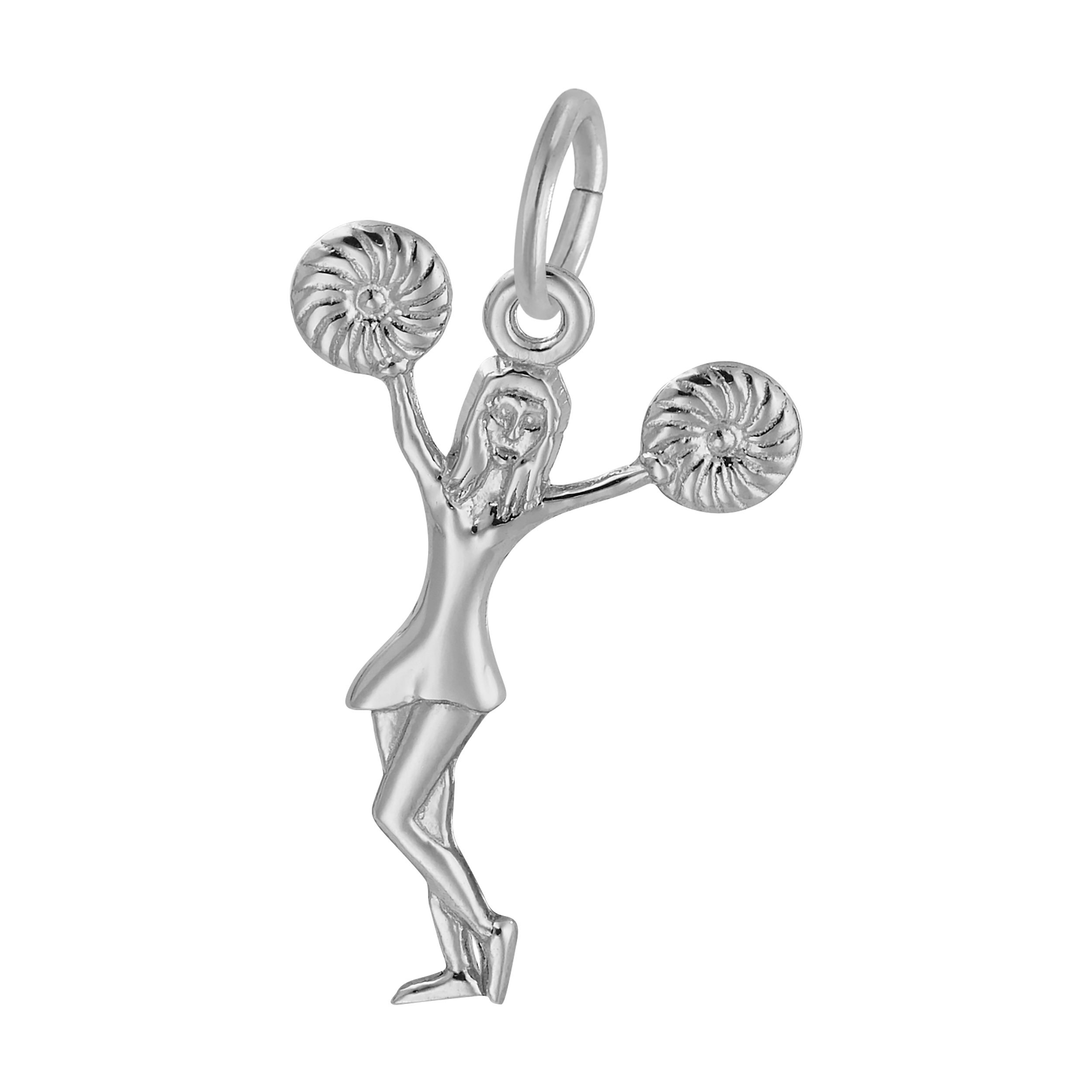 Cheerleader with Pom Poms Charm - Image 2