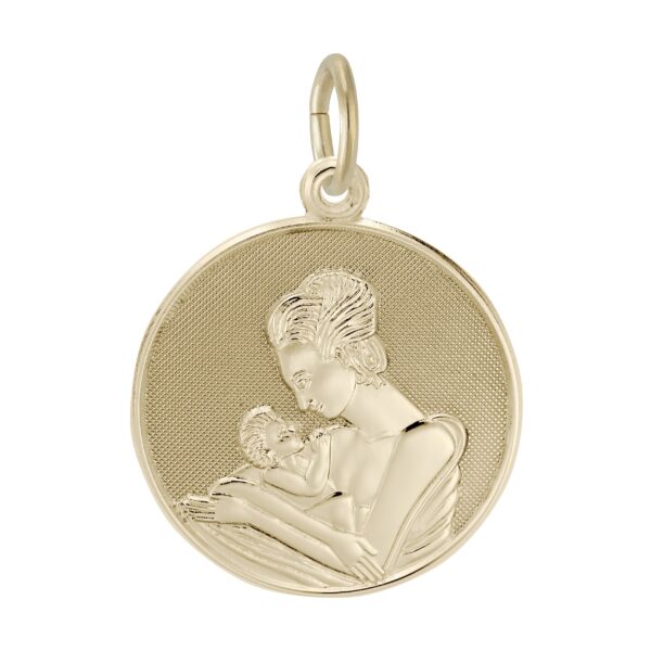 Mother Holding Baby Disc Charm