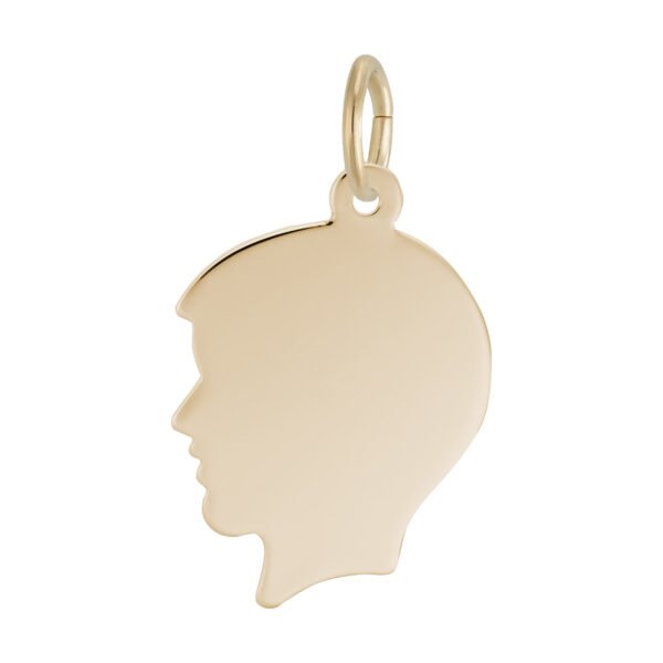 Flat Boy's Head Charm