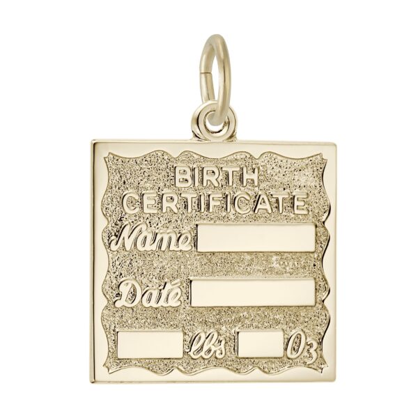 Birth Certificate Charm