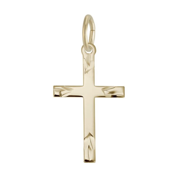 Medium Engraved Ends Cross Charm