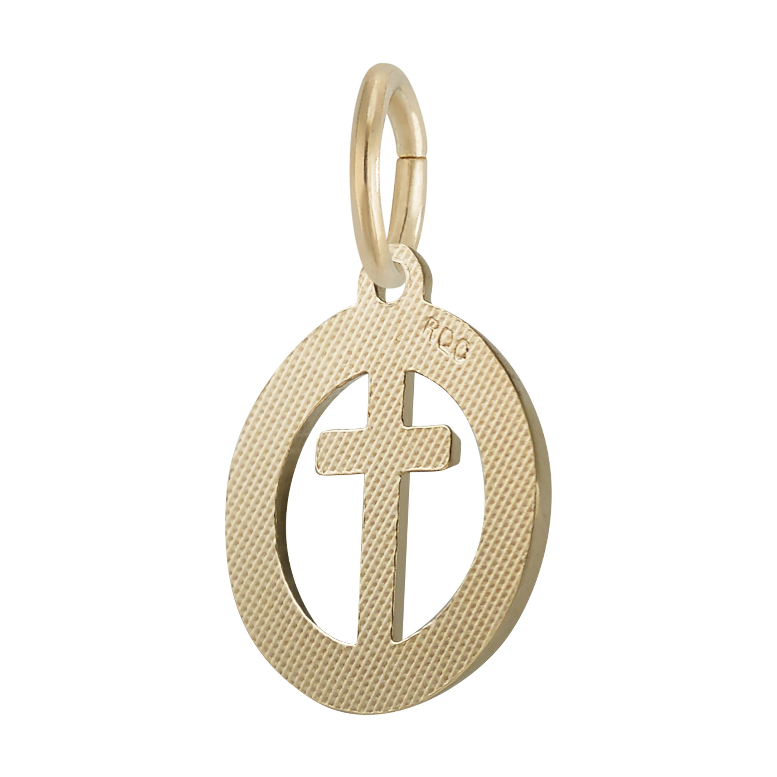 Small Cross in Ring Charm - Image 3