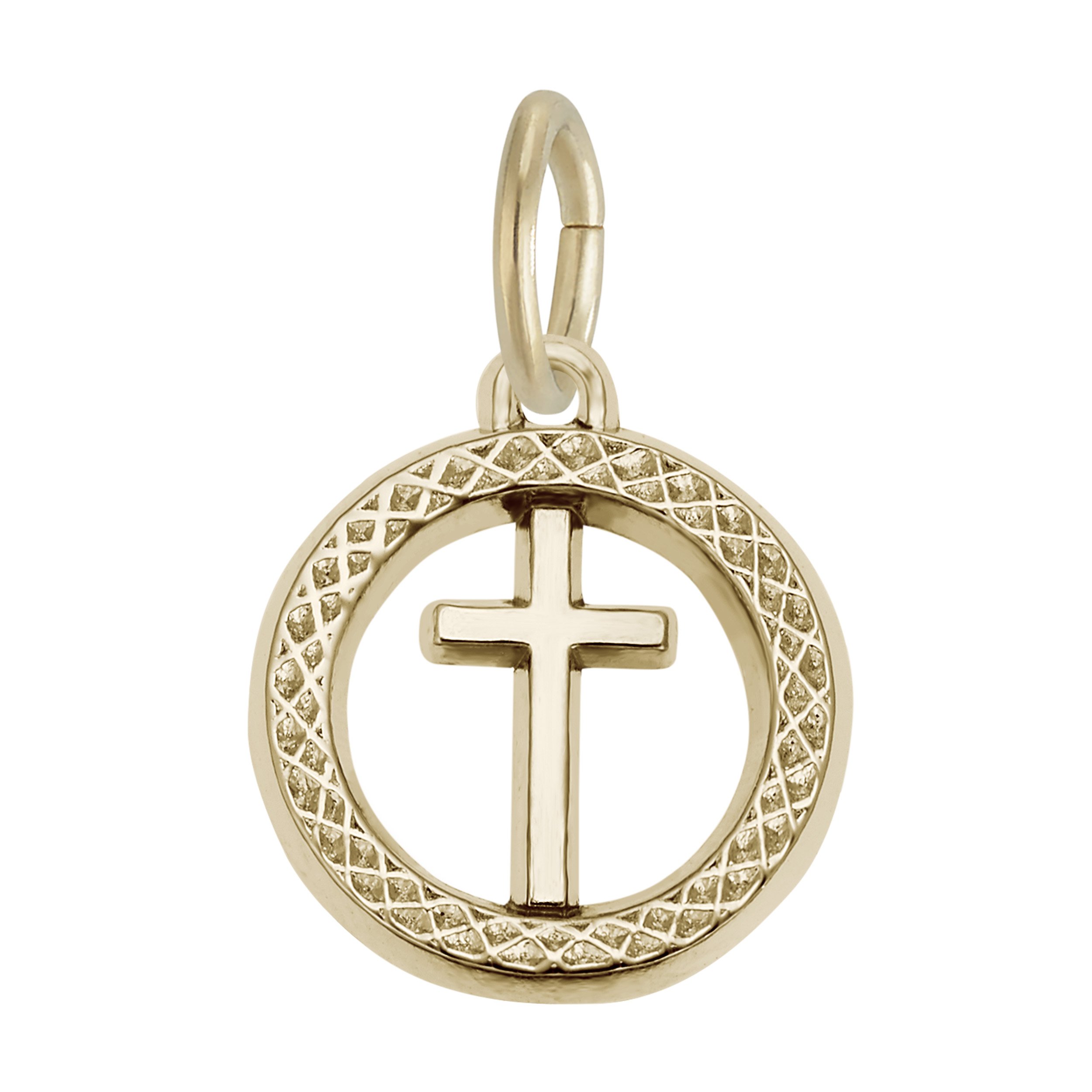 Small Cross in Ring Charm - Image 1