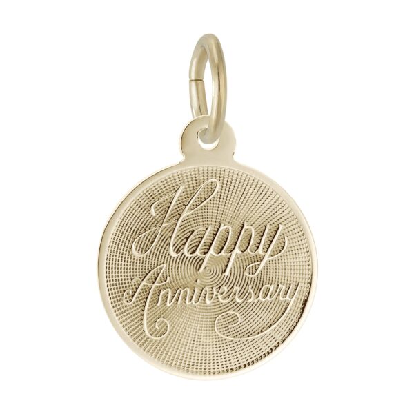 Small Happy Anniversary Disc Charm