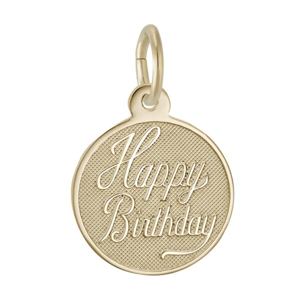 Small Happy Birthday Disc Charm