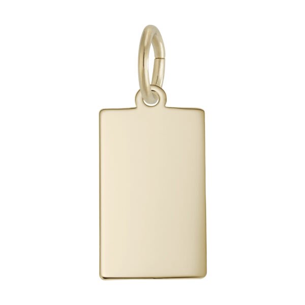 Small Rectangle Dog Tag Charm