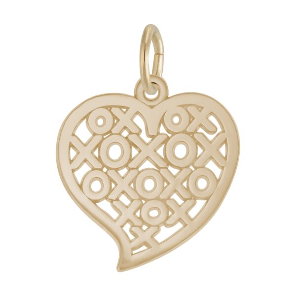 Hugs & Kisses Heart Charm