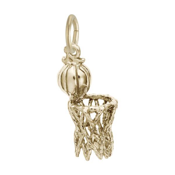 Basketball Hoop & Net Charm