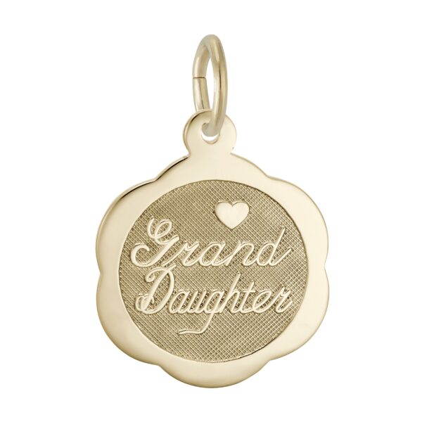 Granddaughter Scalloped Disc Charm