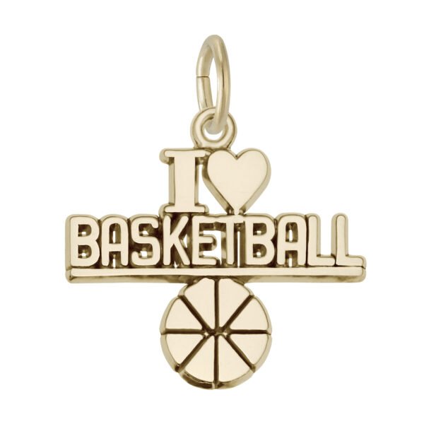 I Love Basketball Charm