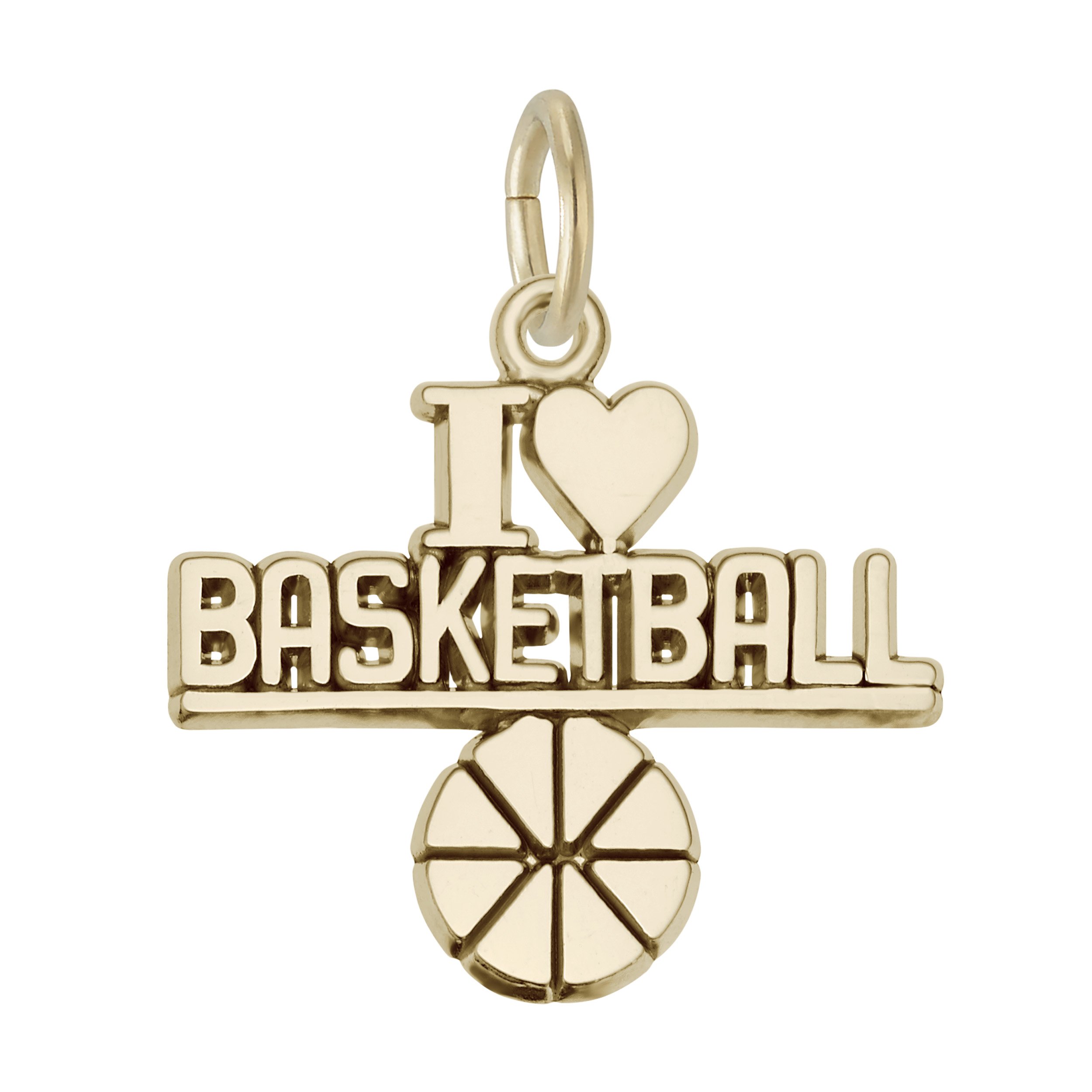 I Love Basketball Charm - Image 1