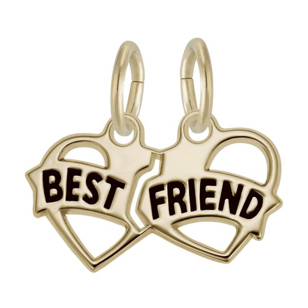 Best Friend Hearts Charm