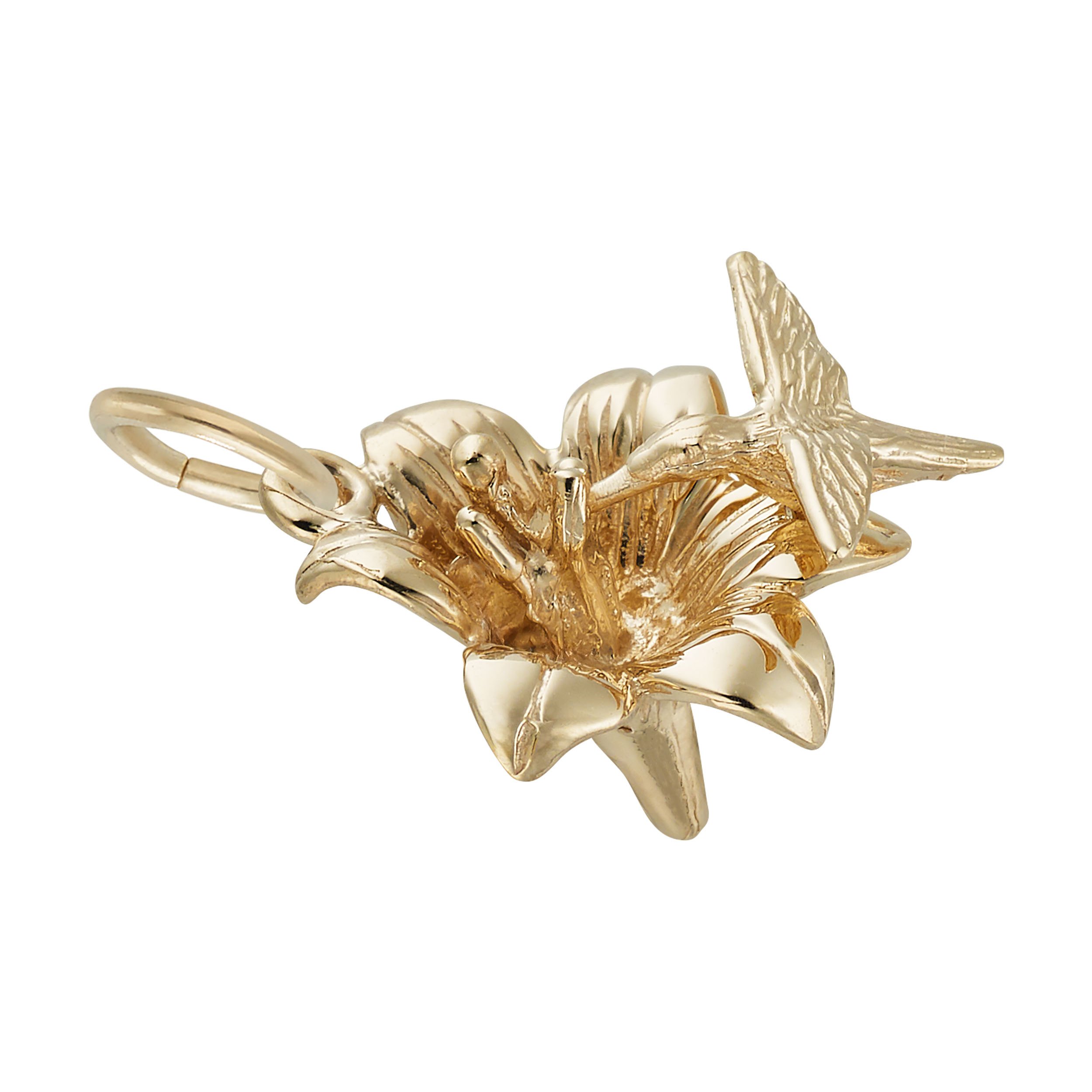 Hibiscus W/Hummingbird Charm - Image 1