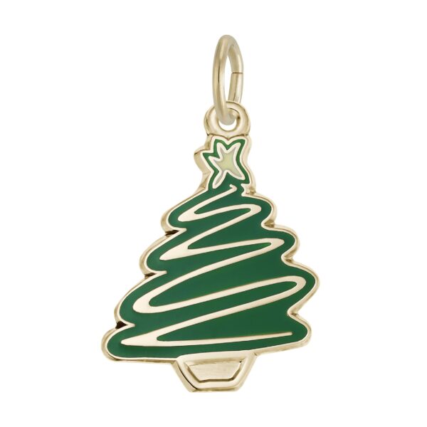 Green Christmas Tree Charm