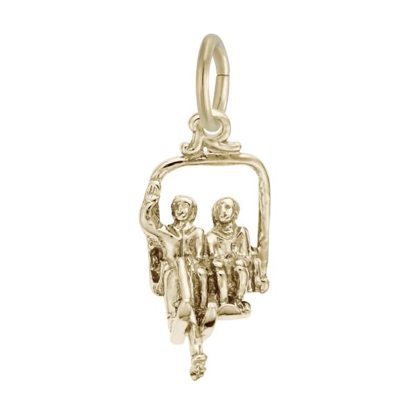 Two Person Ski Lift Charm