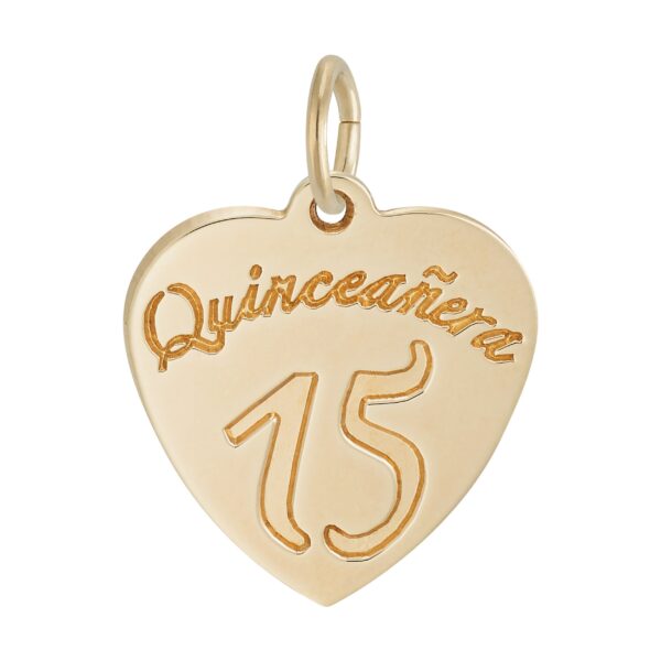 Quinceanera Heart Charm