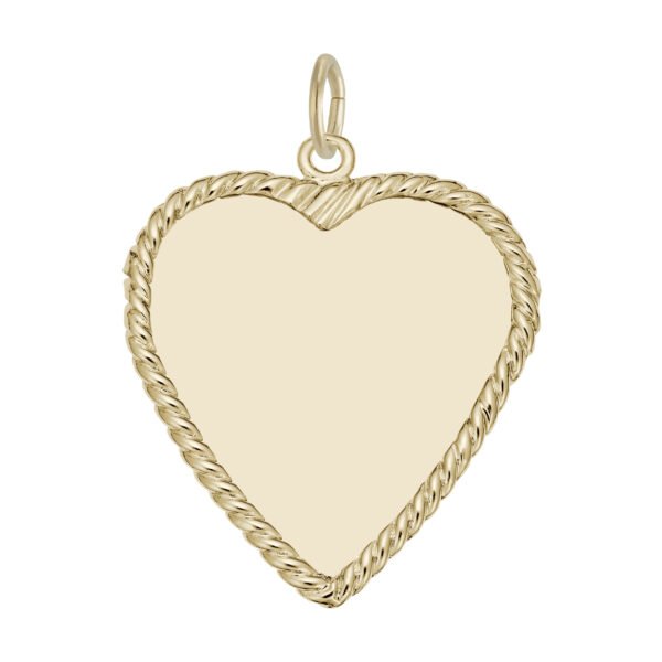 Large Classic Rope Heart Charm