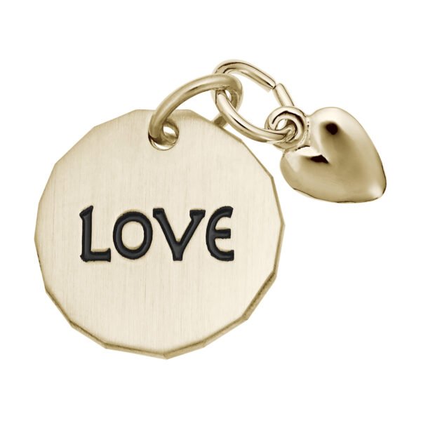 Love Tag with Heart Accent Charm