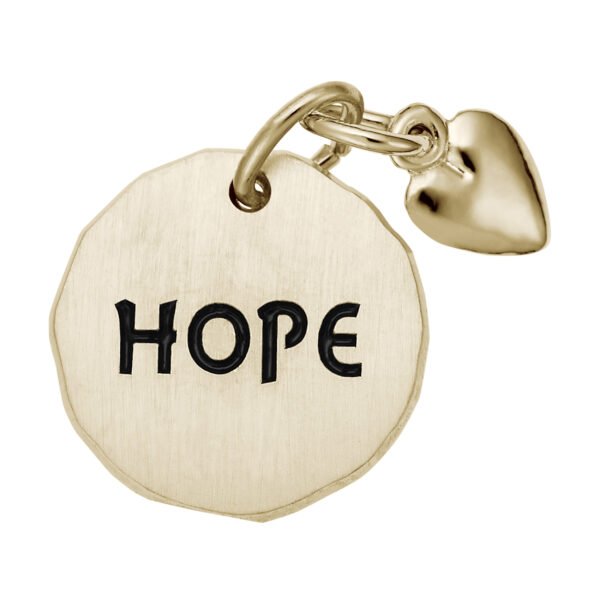 Hope Tag with Heart Accent Charm