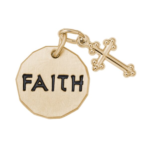 Faith Tag with Botonny Cross Accent Charm