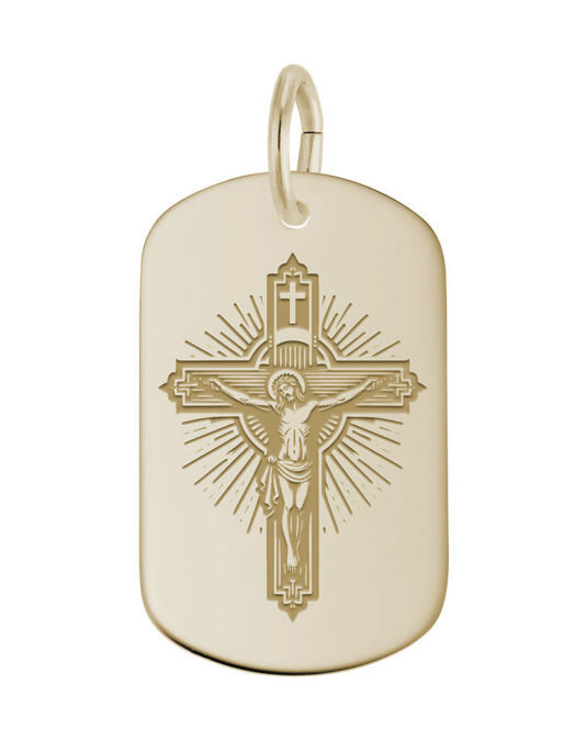 Engraved Crucifix Charm