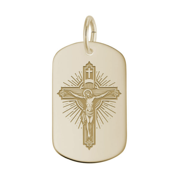 Engraved Crucifix Charm