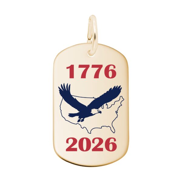 Painted USA 250 - 1776-2026 Eagle Charm