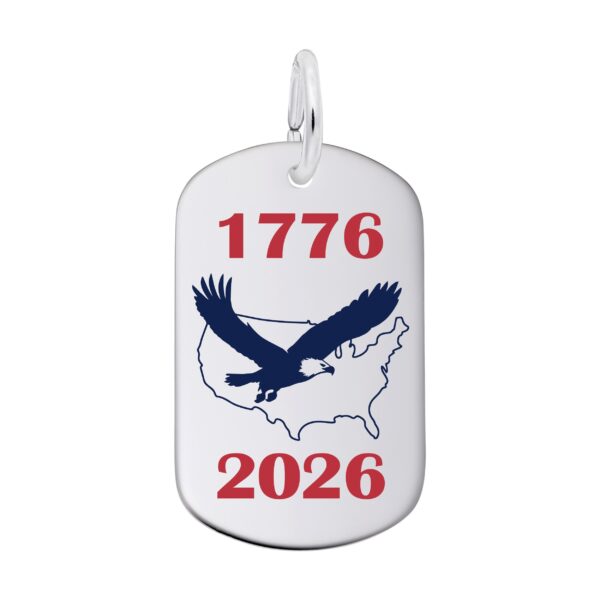 Painted USA 250 - 1776-2026 Eagle Charm