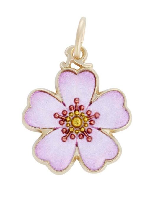 Painted Cherry Blossom Charm