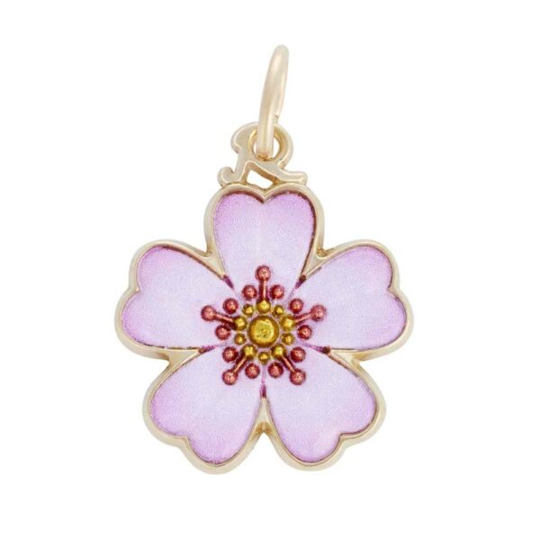 Painted Cherry Blossom Charm