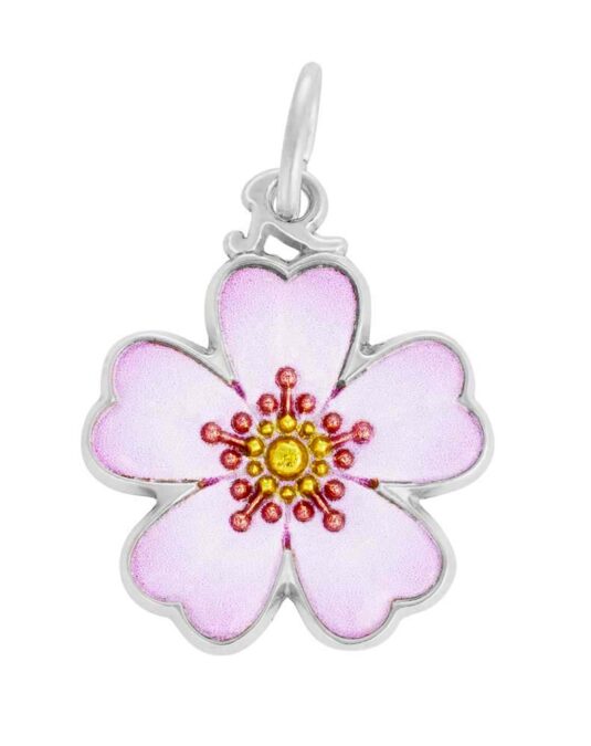 Painted Cherry Blossom Charm