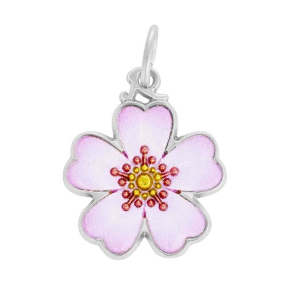 Painted Cherry Blossom Charm