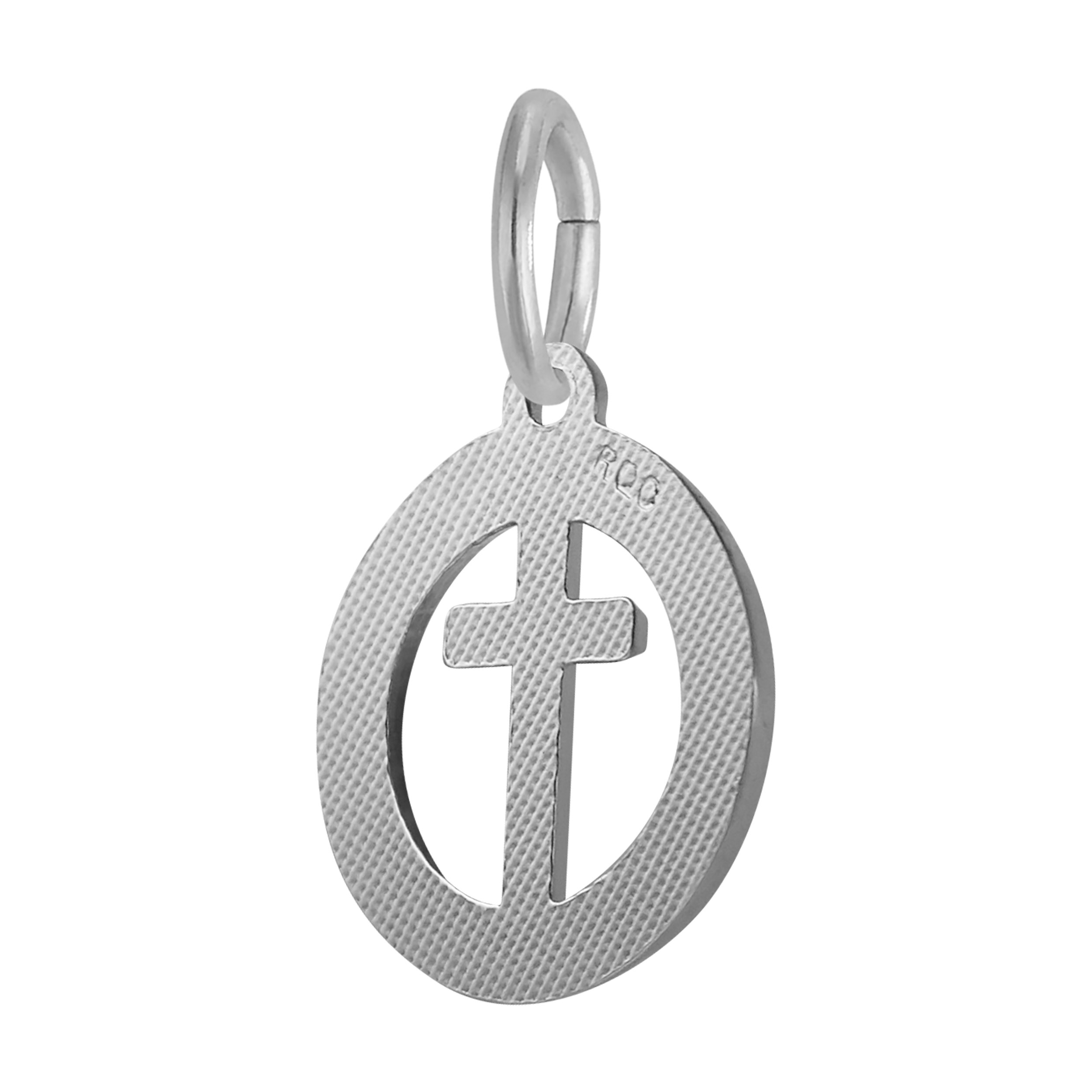 Small Cross in Ring Charm - Image 2