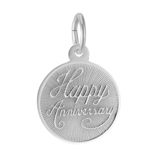 Small Happy Anniversary Disc Charm
